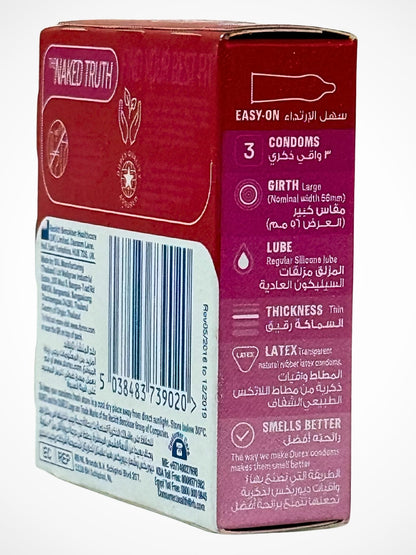 Durex Thin Feel Condoms - 3 Super Thin Condoms (Imported)Condomswww.viga.pk