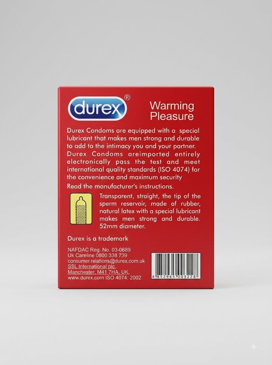 Durex Warming Pleasure Condoms – 12 Pack | Dotted, Ribbed & Warming LubeCondomswww.viga.pk