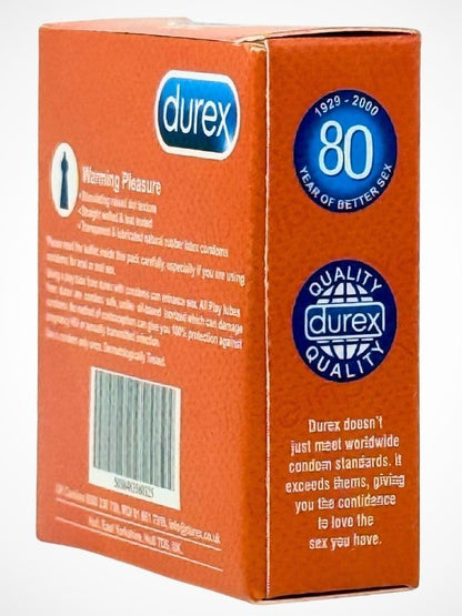 Durex Warming Pleasure Condoms - 3 Dotted Ribbed CondomsCondomswww.viga.pk