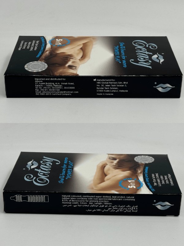 Ectasy Condoms - 12 Dotted & Lubricated CondomsCondomswww.viga.pk