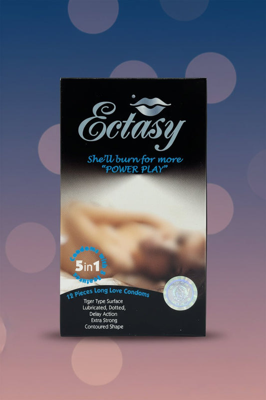 Ectasy Condoms - 12 Dotted & Lubricated CondomsCondomswww.viga.pk