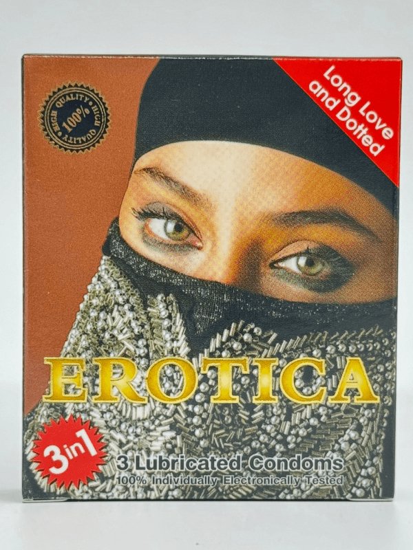 Erotica Dotted Condoms - 3 Lubricated CondomsCondomswww.viga.pk