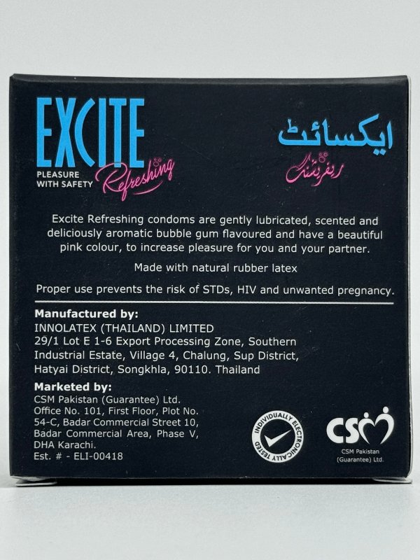 Excite Condoms - 3 Bubblegum Flavor CondomsCondomswww.viga.pk