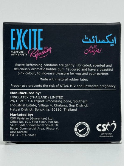 Excite Condoms - 3 Bubblegum Flavor CondomsCondomswww.viga.pk