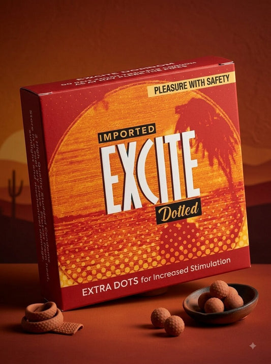 Excite Dotted Condoms – Extra Dots for Increased Stimulation | 3-PackCondomswww.viga.pk