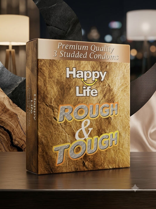 Happy Life Rough & Tough Studded Condoms for Men | Pack of 3Condomswww.viga.pk