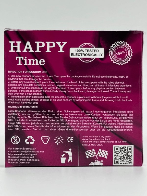 Happy Time Long Drive Condom - 2 Premium Latex CondomsCondomswww.viga.pk