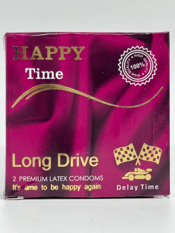 Happy Time Long Drive Condom - 2 Premium Latex CondomsCondomswww.viga.pk