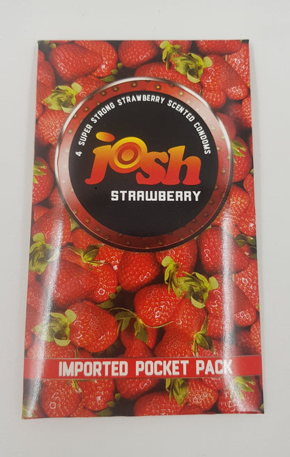 Josh Condoms 4 Pieces - Strawberry FlavorCondomswww.viga.pk