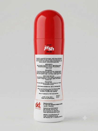 Josh Lube Gel Strawberry – Strawberry Scented Water Based Lubricant 50mlPersonal Lubricantwww.viga.pk