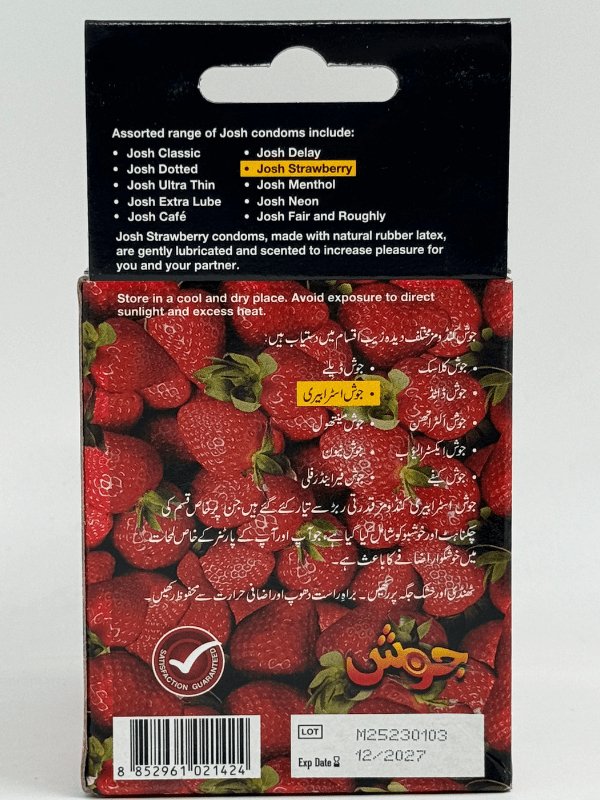 Josh Strawberry Condom - 36 Condoms PackCondomswww.viga.pk