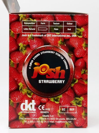 Josh Strawberry Condoms - 12 x 4 Josh Condoms PackCondomswww.viga.pk