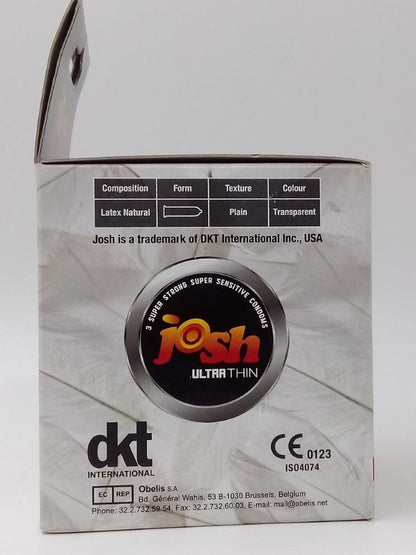 Josh Ultra Thin Condoms - 12 x 3 Super Sensitive Condom PackCondomswww.viga.pk