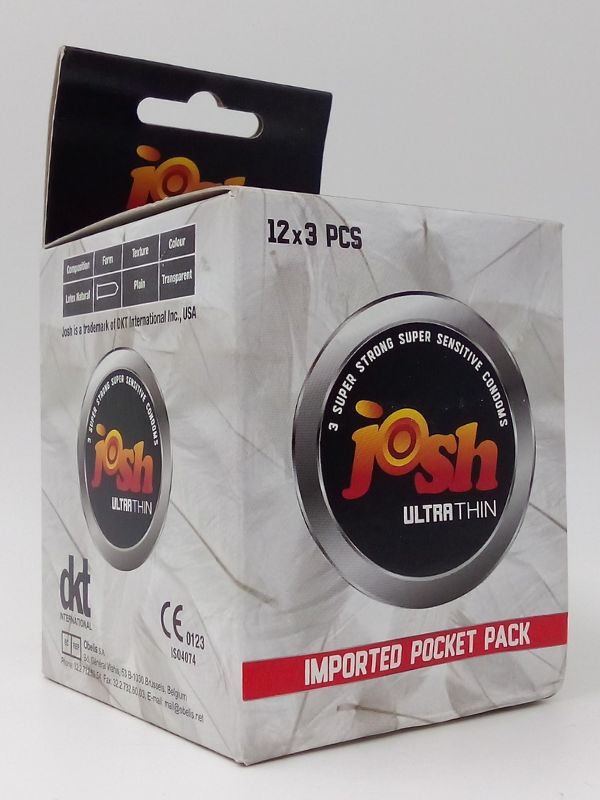 Josh Ultra Thin Condoms - 12 x 3 Super Sensitive Condom PackCondomswww.viga.pk