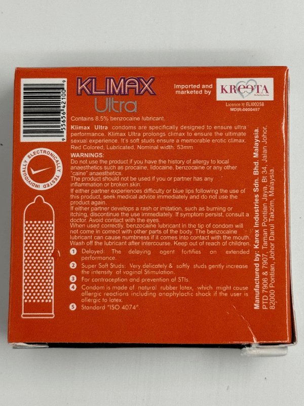 Klimax Condoms Ultra - 2 Premium Quality CondomsCondomswww.viga.pk