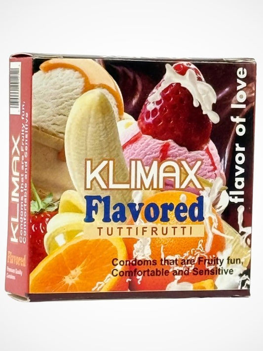 Klimax Flavored Condom - 2 Tutti Frutti CondomsCondomswww.viga.pk