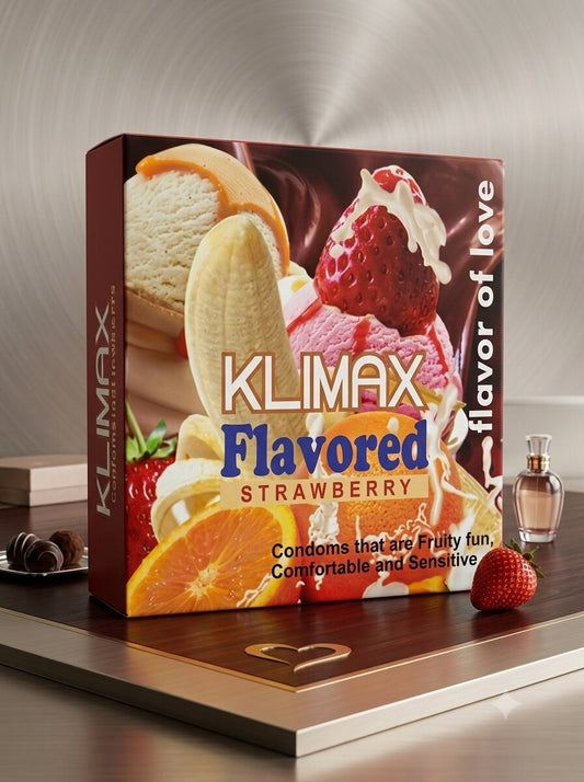 Klimax Strawberry Flavored Condoms – 3 Pack | Smooth LatexCondomswww.viga.pk