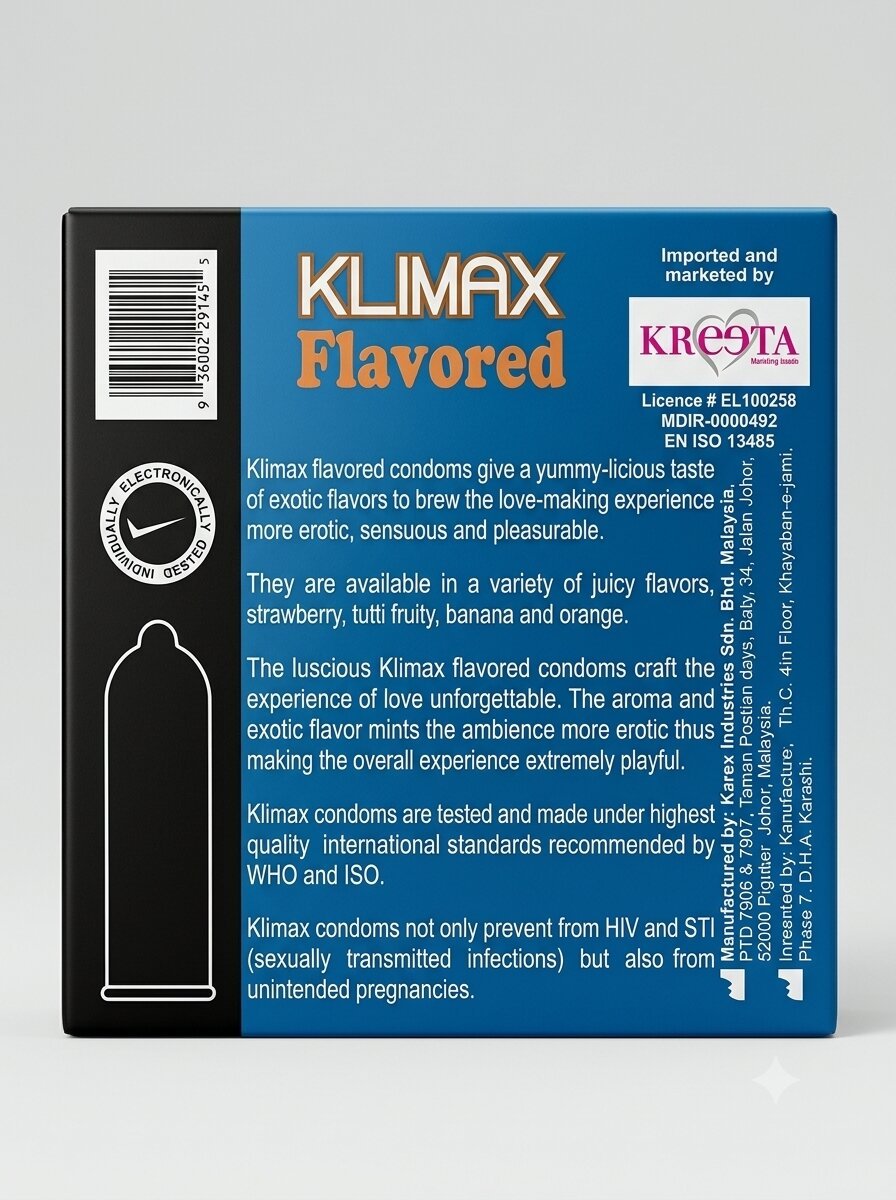 Klimax Strawberry Flavored Condoms – 3 Pack | Smooth LatexCondomswww.viga.pk