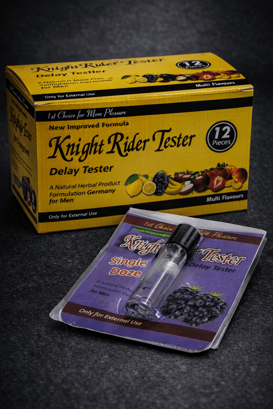 Knight Rider Testers - 6 Flavors - 12 Single Doz TestersMen Delay Spraywww.viga.pk