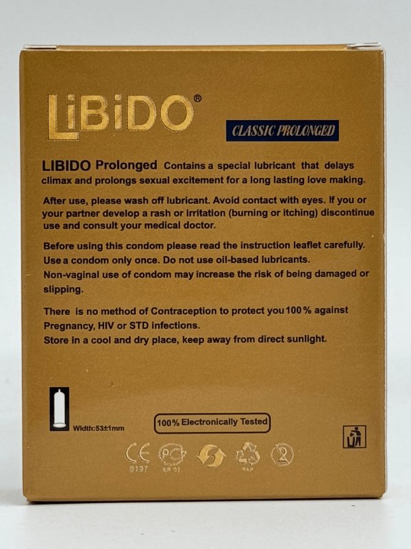 Libido Classic Condoms - 3 Classic Prolonged CondomCondomswww.viga.pk