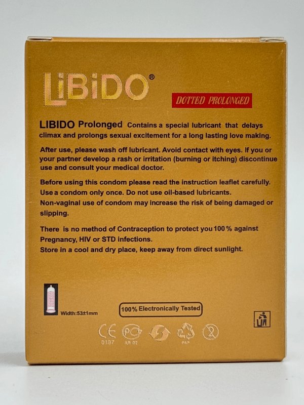 Libido Dotted Condoms - 3 Dotted Prolonged CondomCondomswww.viga.pk