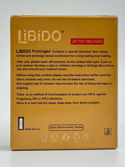 Libido Dotted Condoms - 3 Dotted Prolonged CondomCondomswww.viga.pk