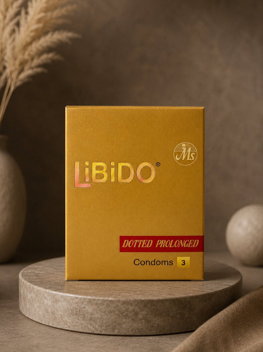 Libido Dotted Condoms – Pack of 3 | Dotted & Delay Condoms for Long LastingCondomswww.viga.pk