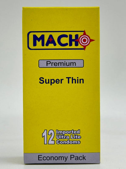 Macho Super Thin Condom - 12 Premium CondomsCondomswww.viga.pk