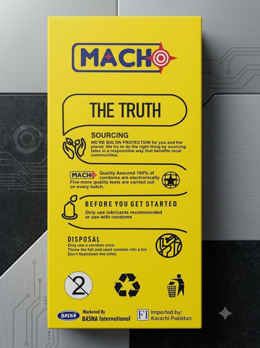 Macho Super Thin Condoms – Pack of 12 | Ultra Lite Natural LatexCondomswww.viga.pk