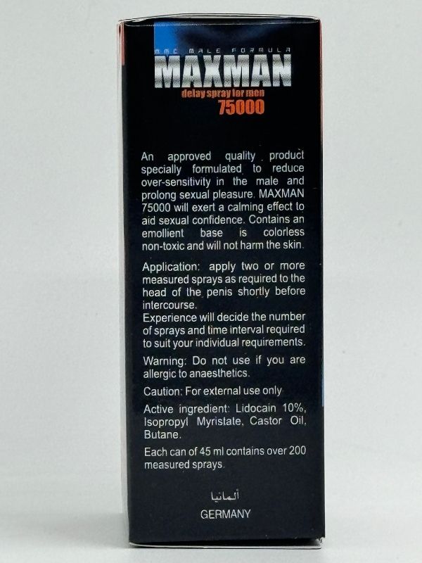 Maxman Delay Spray 75000 For Men 45MLMen Delay Spraywww.viga.pk