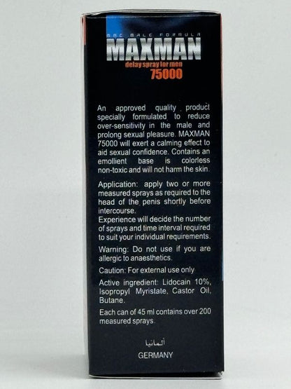 maxman spray 75000 use