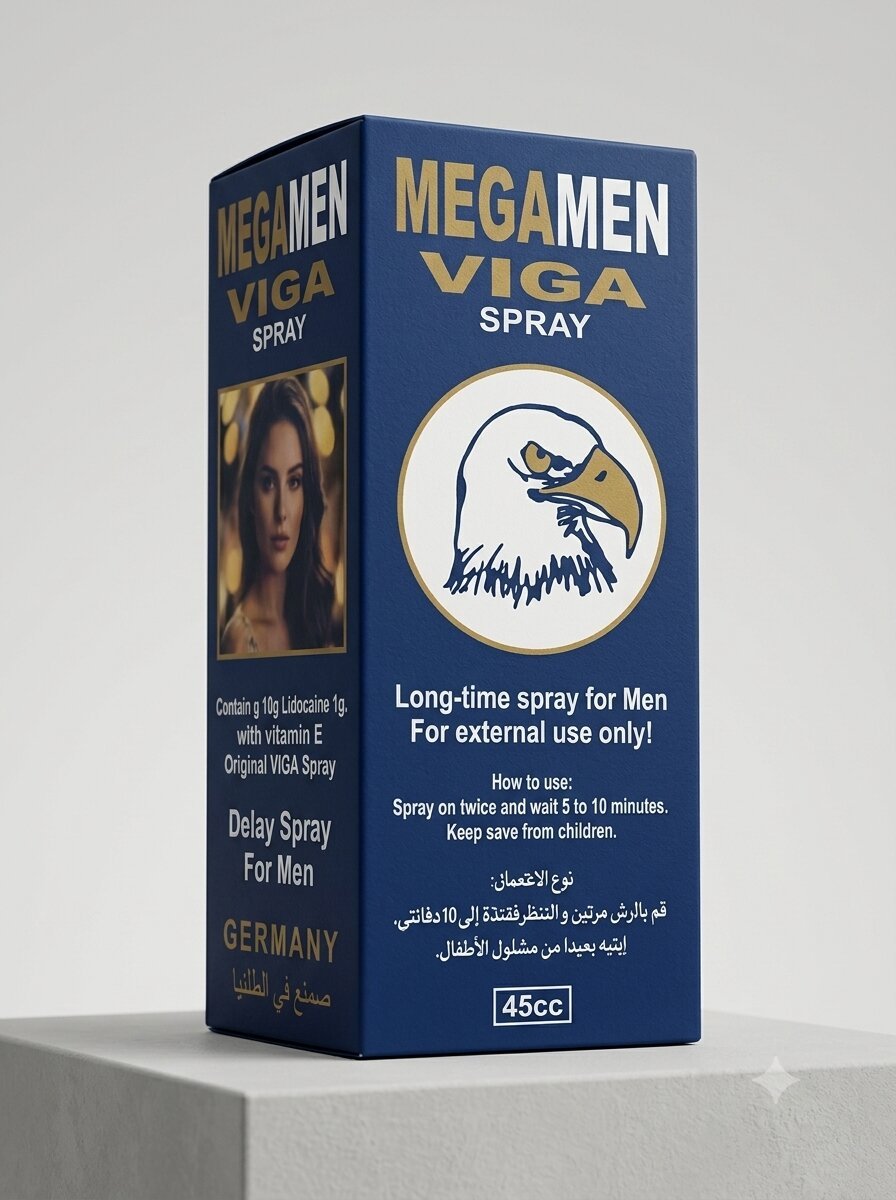 Mega Men Viga Delay Spray 45cc – Lidocaine & Vitamin E Formula - Local MadeMen Delay Spraywww.viga.pk
