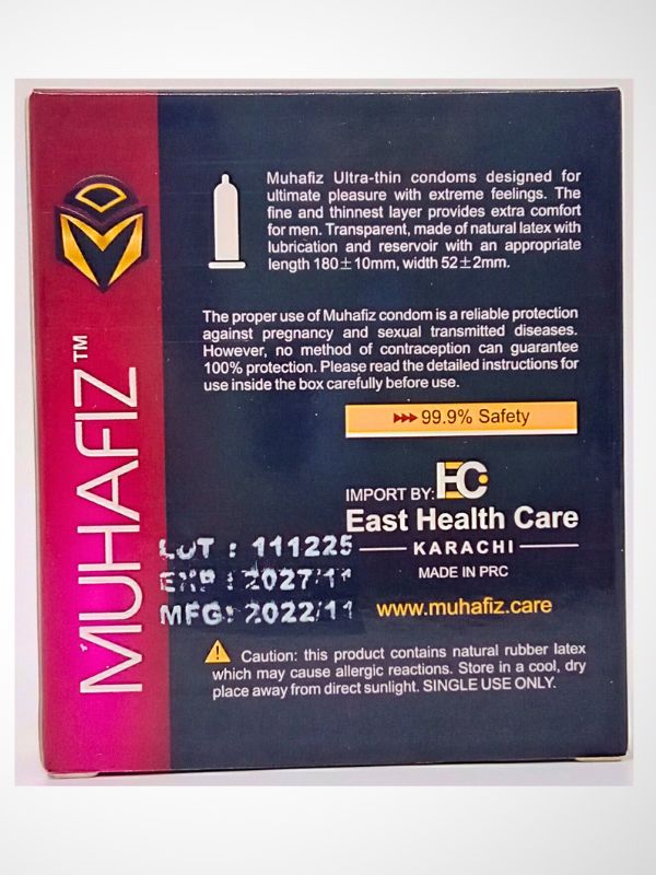 Muhafiz Ultra Thin Condoms - 3 CondomsCondomswww.viga.pk