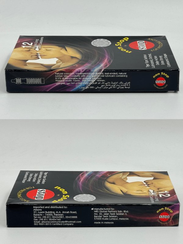 Non Stop Condoms - 12 Dotted & Lubricated CondomsCondomswww.viga.pk