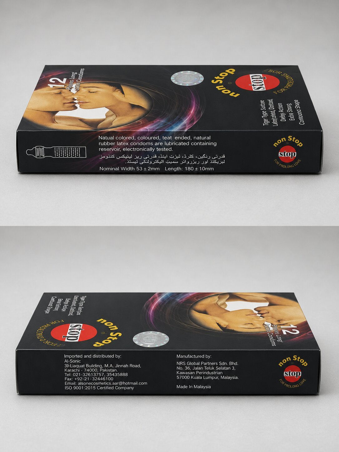 Non Stop Dotted & Lubricated Condoms – 12 Pack | Delay, Contoured & Extra StrongCondomswww.viga.pk