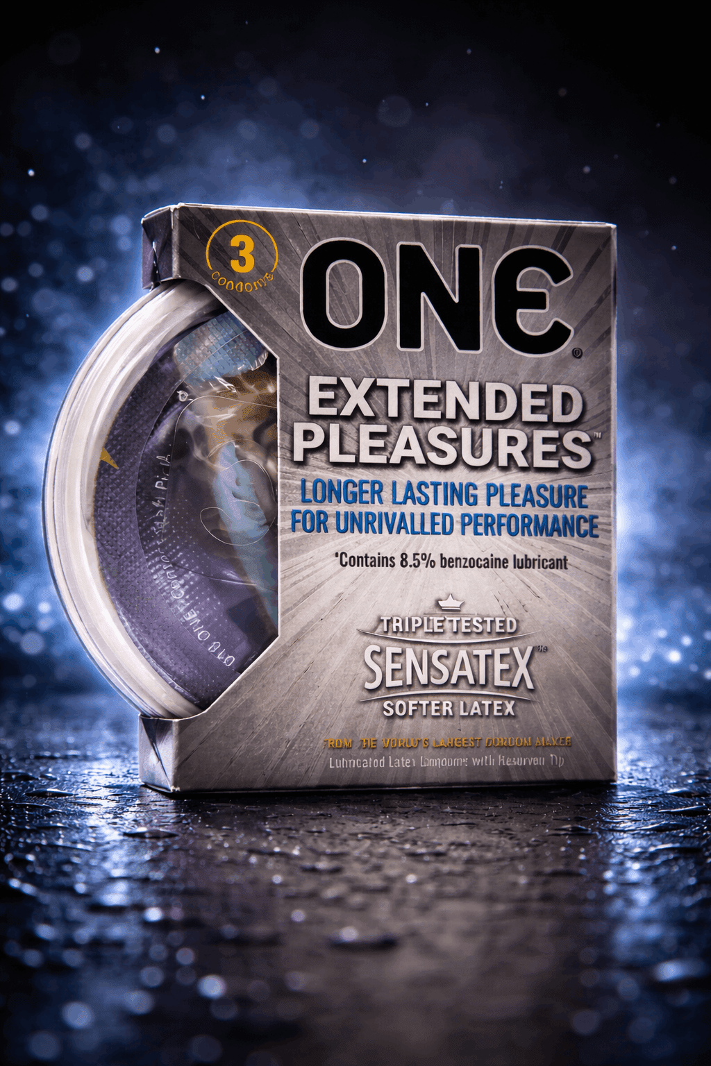 ONE Extended Pleasure Condoms - 3 Long Lasting Delay Condoms for Enhanced PerformanceCondomswww.viga.pk