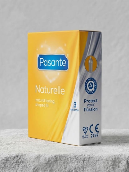 Pasante Naturelle Condoms – Natural Feeling, Shaped Fit | Pack of 3Condomswww.viga.pk