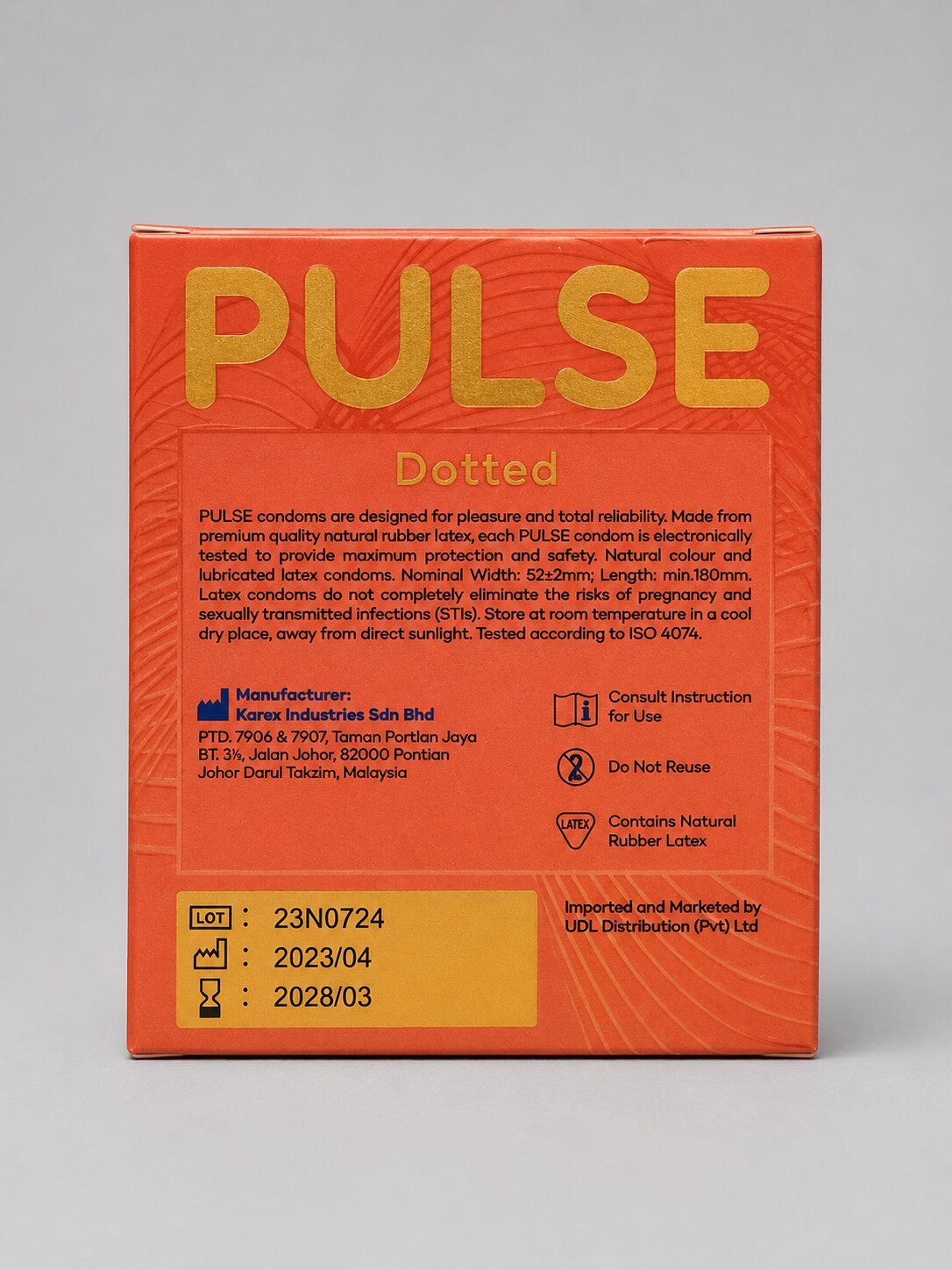 Pulse Dotted Condoms | 3 Pack | Enhanced Sensation | Natural LatexCondomswww.viga.pk