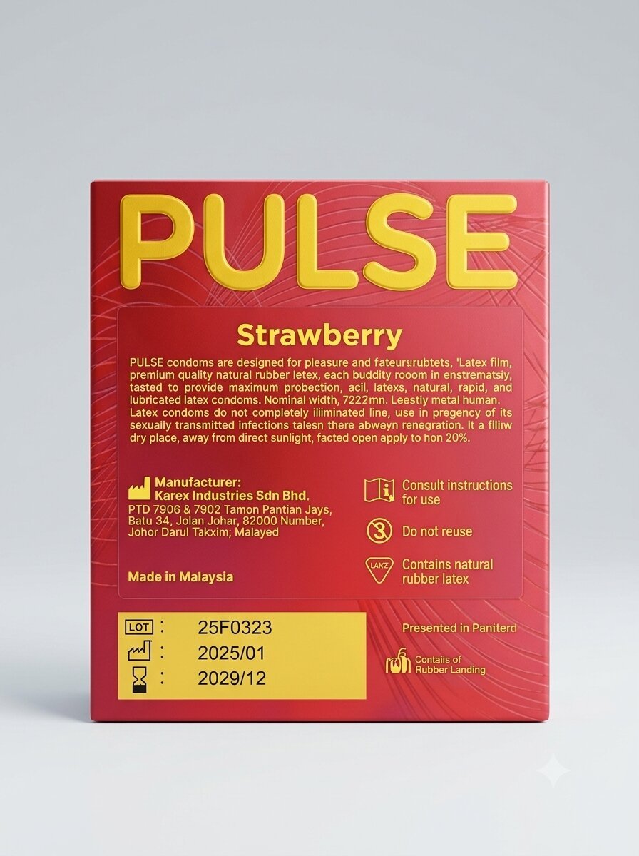 Pulse Strawberry Flavored Condoms – 3-Pack | Premium Latex ProtectionCondomswww.viga.pk