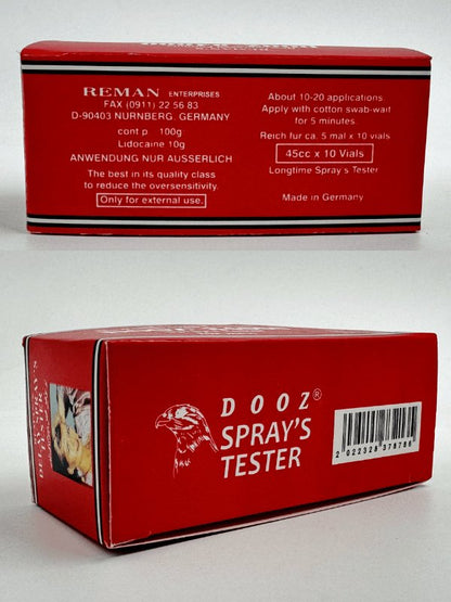 Reman Dooz 34000 Delay Spray Testers - 10 vials (5ml) EachMen Delay Spraywww.viga.pk