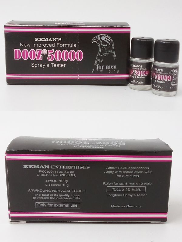 Reman Dooz 50000 Delay Spray Testers - 10 vials (5ml) EachMen Delay Spraywww.viga.pk