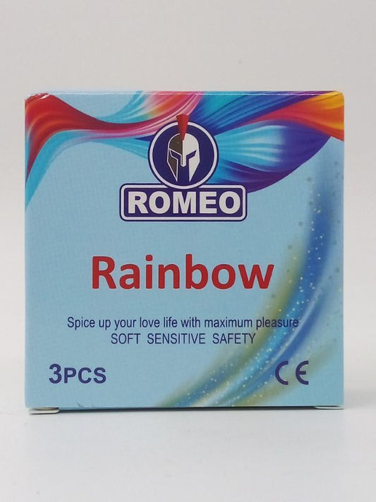 Romeo Rainbow Condoms - 3 Maximum Pleasure CondomsCondomswww.viga.pk