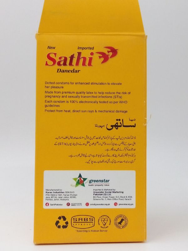 Sathi Condom Danedar - 6 x 4 Dotted CondomsCondomswww.viga.pk