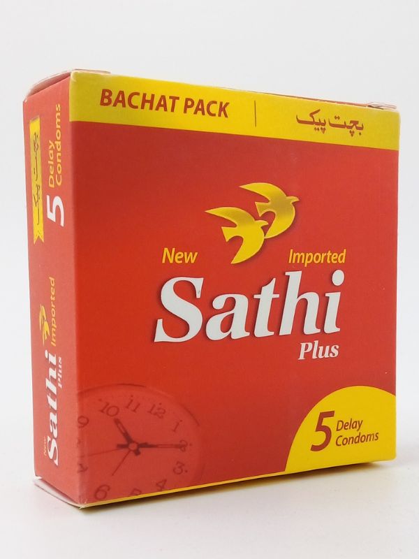 Sathi Plus Delay Condom - 5 Extra Delay CondomsCondomswww.viga.pk