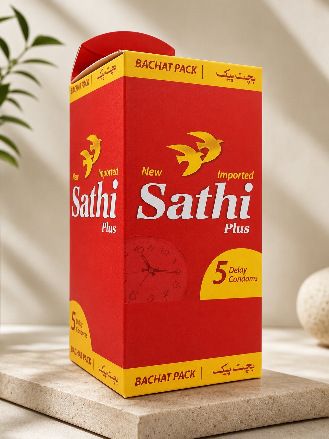 Sathi Plus Delay Condom – Bulk Pack of 30 (6×5) | Long-Lasting Pleasure, WHO & ISO ApprovedCondomswww.viga.pk