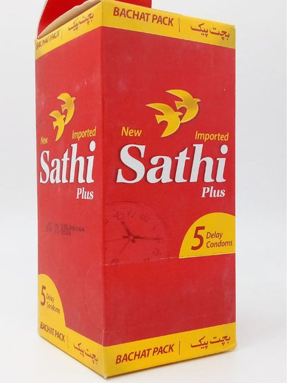 Sathi Plus Delay Condom Pack - 6 x 5 Extra Delay CondomsCondomswww.viga.pk