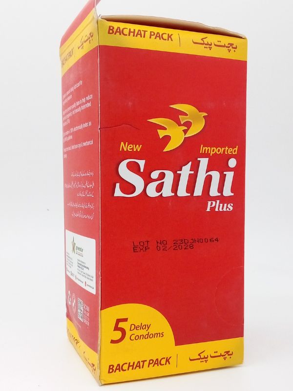 Sathi Plus Delay Condom Pack - 6 x 5 Extra Delay CondomsCondomswww.viga.pk