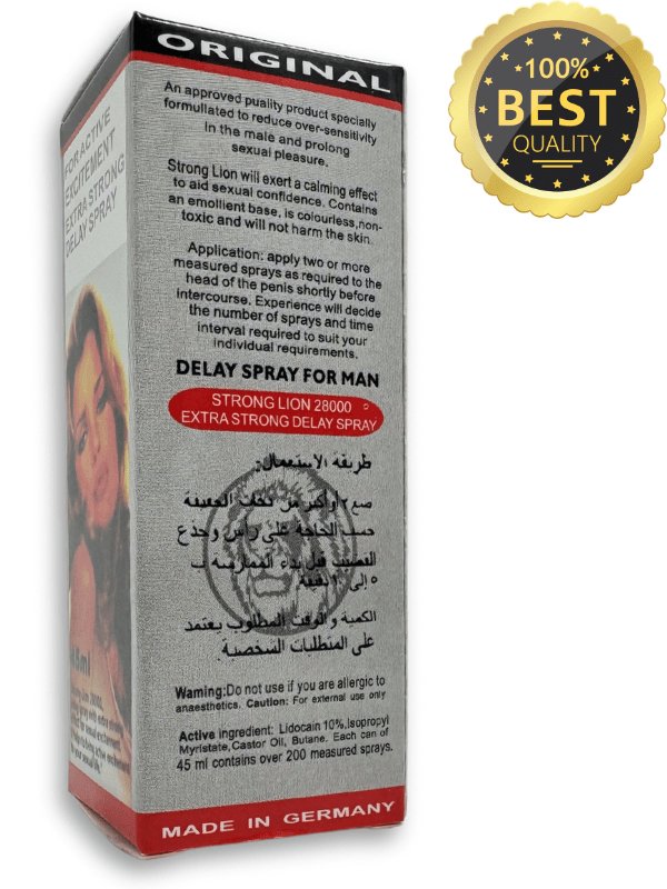 Strong Lion Power Delay Spray 45ML - 28000 Extra Strong EffectMen Delay Spraywww.viga.pk