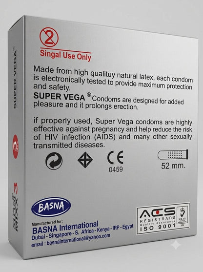 Super Vega Condoms – Pack of 3 | Extra Time, Maximum ProtectionCondomswww.viga.pk