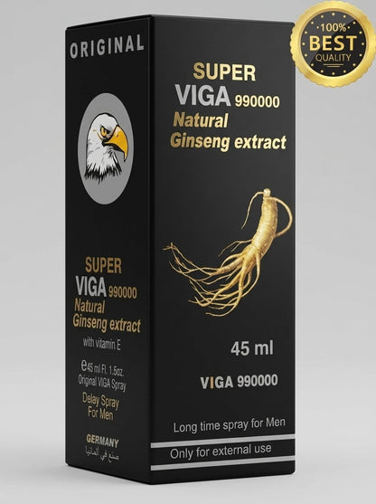 Super Viga 990000 Delay Spray - Ginseng with Vitamin EMen Delay Spraywww.viga.pk